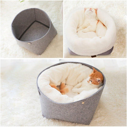 Hoopet Cat Bed Cat House Pet Dog House for Cat Bench for Cats Cotton Pets Products Puppy Soft Comfortable Winter House - Pampered Pets