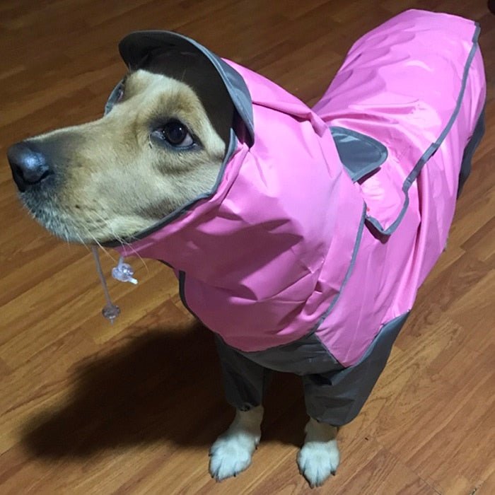 Pet Large Dog Raincoat Outdoor Waterproof Clothes Hooded Jumpsuit Cloak For Small Big Dogs Overalls Rain Coat Labrador | Pampered Pets