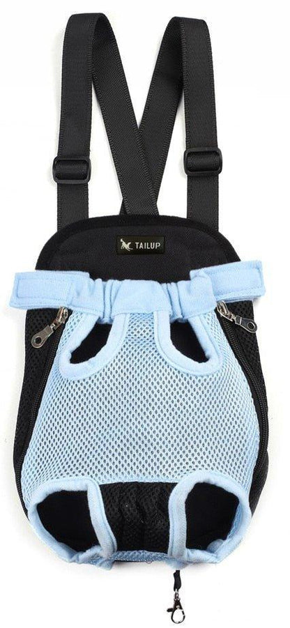 TAILUP Autumn And Winter Denim Front Pet Carrier Bag Double Shoulder Carrying Small Dog And Cat Quilted Soft Short Plush - Pampered Pets