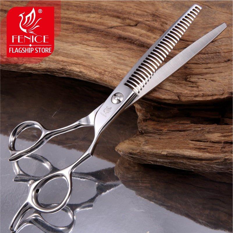 Fenice Professional Japan 440c 6.5 inch pet dog grooming thinning scissors toothed blade shears thinning rate about 35% - Pampered Pets