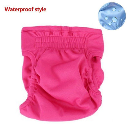 Pet Physiological Pants Diaper Sanitary Washable Female For Small Dog Panties Shorts Puppy Underwear Short Diaper Pet Underwear - Pampered Pets