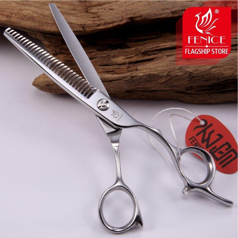 Fenice Professional Japan 440c 6.5 inch pet dog grooming thinning scissors toothed blade shears thinning rate about 35% - Pampered Pets