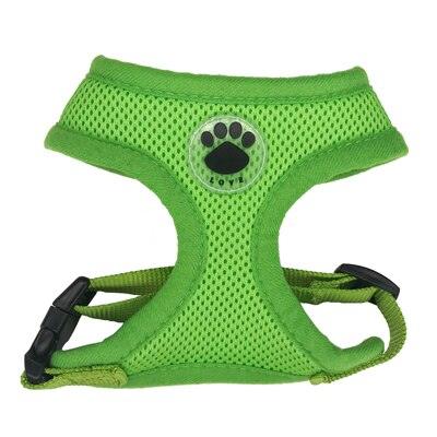 Dog Harness Paw Adjustable Soft Breathable Cat Control Nylon Mesh Vest Harness for Pet Puppy Collar Chest Strap - Pampered Pets