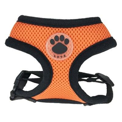 Dog Harness Paw Adjustable Soft Breathable Cat Control Nylon Mesh Vest Harness for Pet Puppy Collar Chest Strap - Pampered Pets