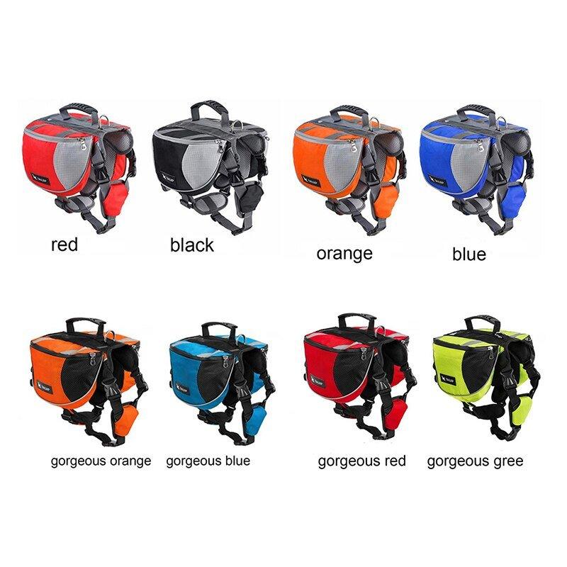 TAILUP Polyester Pet Dog Saddlebags Pack Hound Travel Camping Hiking Backpack Saddle Bag for Small Medium Large Dogs Free Gift - Pampered Pets