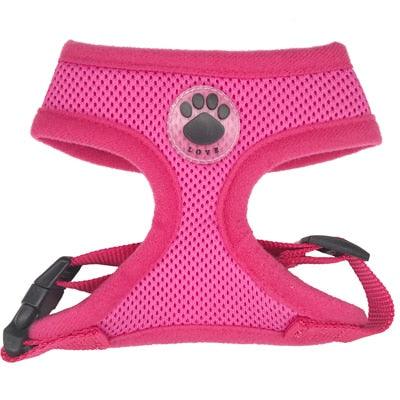 Dog Harness Paw Adjustable Soft Breathable Cat Control Nylon Mesh Vest Harness for Pet Puppy Collar Chest Strap - Pampered Pets