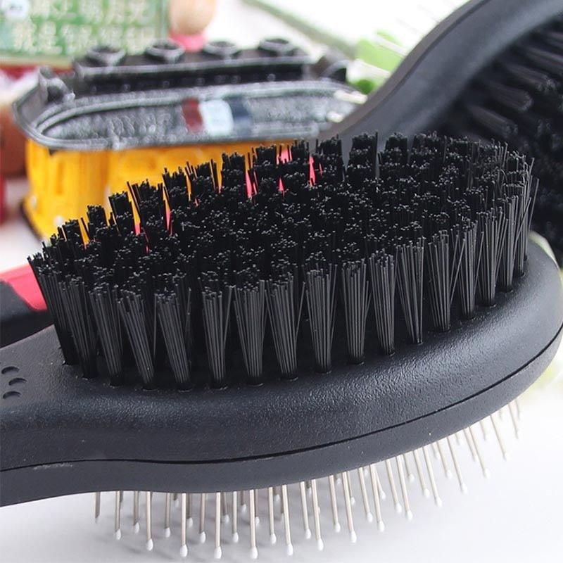 1PC Double Faced Pet Dog Comb Long Hair Brush Plastic Handle Puppy Cat Massage Bath Brush Multifunction Pet Grooming Tool - Pampered Pets