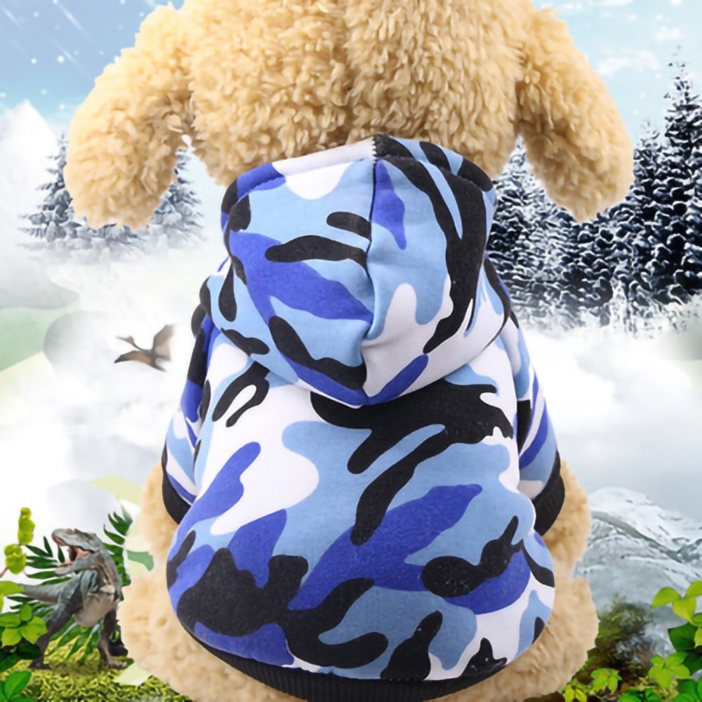 Winter Warm Thick Pet Dog Clothes Camouflage Colorful Hoodies for Small Medium Dogs Puppy Outfit Clothes Four legs Pets Supplier - Pampered Pets