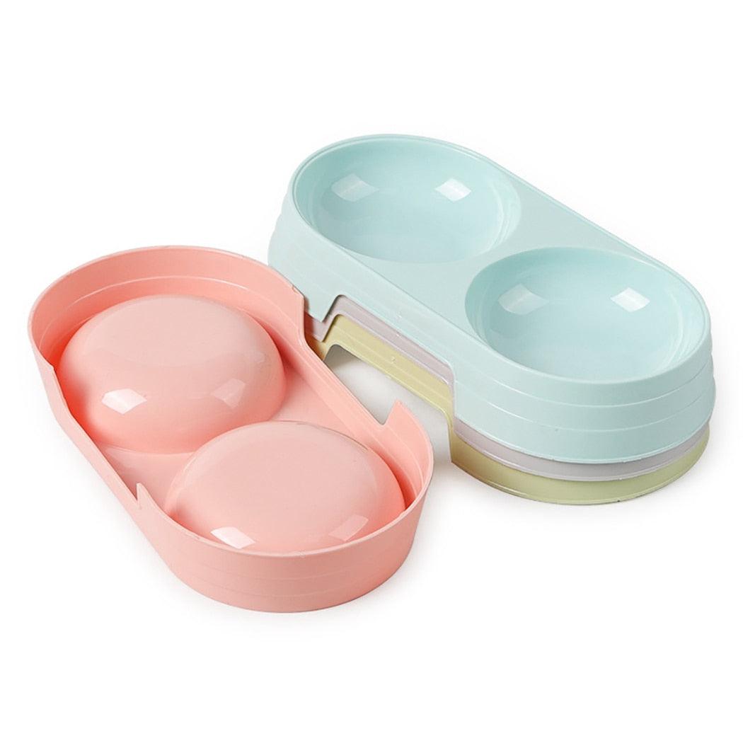 New Cat Dog Double Pet Bowls Feeding and Drinking Bowls Food Water Feeder for Dog Puppy Cats Pets Supplies Feeding Dishes - Pampered Pets