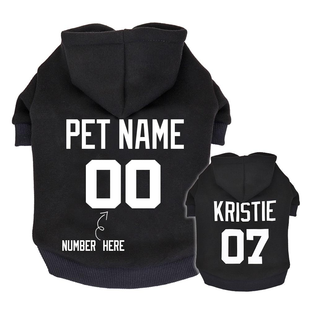 Custom Pet Dog Clothes Picture Name Print Dogs Hoodies Warm Pets Clothing French Bulldog for Small Medium Large Dogs XS-5XL - Pampered Pets