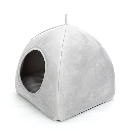 SHUANGMAO 3 Styles Cat Bed House Pet Winter Collapsible Plush Cat's Nest For Indoor Small Dogs Mat Warm Cave Sleeping Products - Pampered Pets