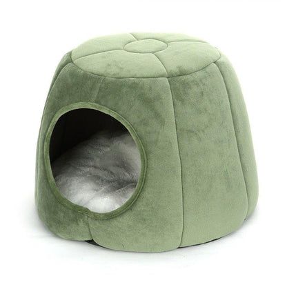 SHUANGMAO 3 Styles Cat Bed House Pet Winter Collapsible Plush Cat's Nest For Indoor Small Dogs Mat Warm Cave Sleeping Products - Pampered Pets