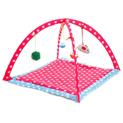 Cat Toys Portable Cat Tent Funny Pet Toys Mobile Activity Pets Play Bed Toys Cat Play Mat Blanket House Foldable Kitten Tents - Pampered Pets