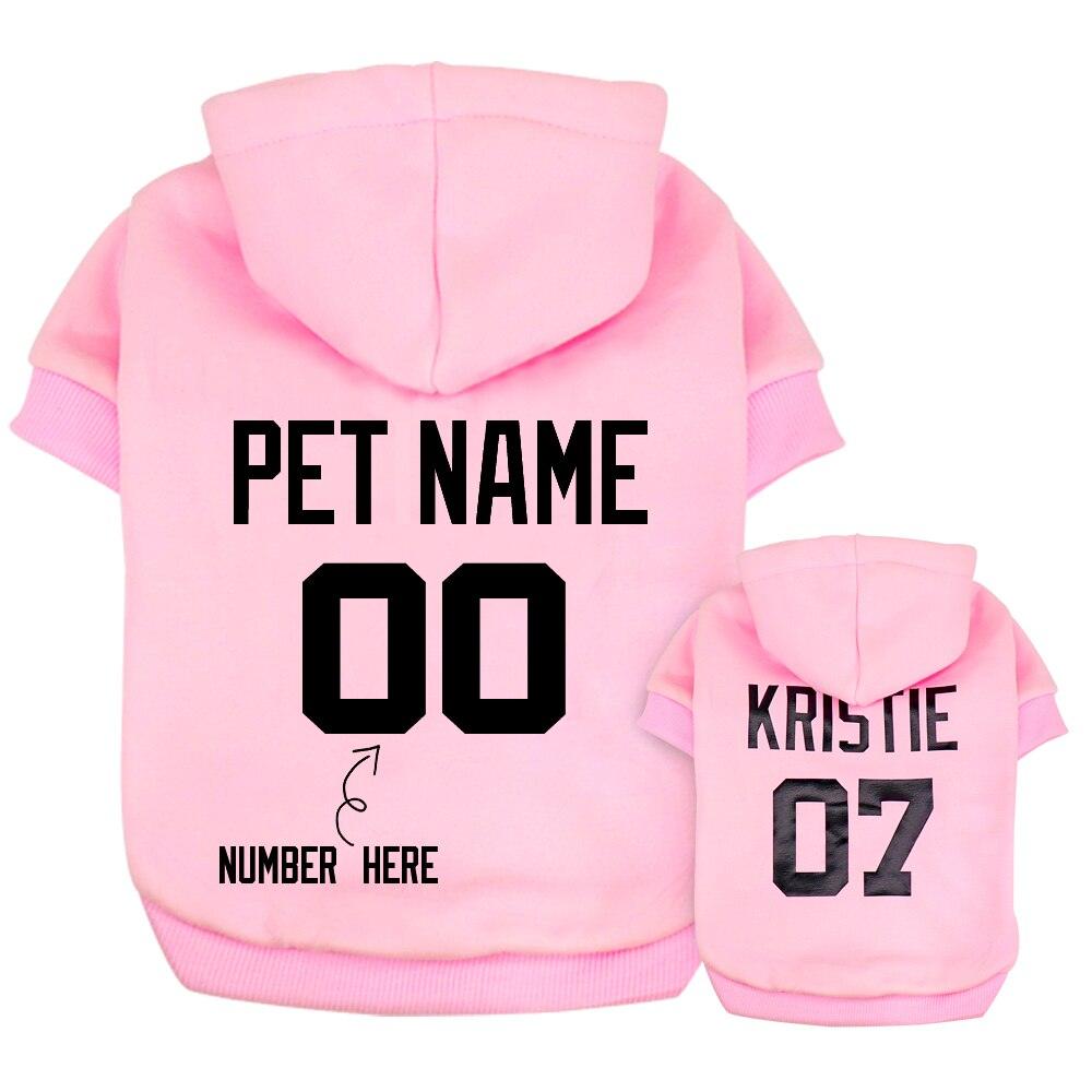 Custom Pet Dog Clothes Picture Name Print Dogs Hoodies Warm Pets Clothing French Bulldog for Small Medium Large Dogs XS-5XL - Pampered Pets