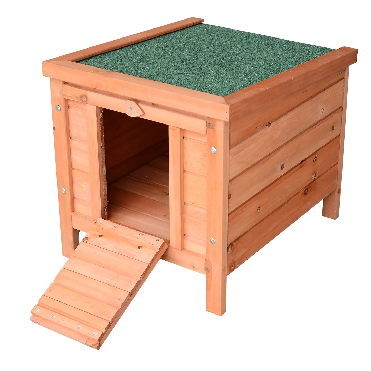 PawHut Conejera Madera de Exterior Jaula para Conejo Cobaya Casa para Animal Pequeno 51x42x43cm