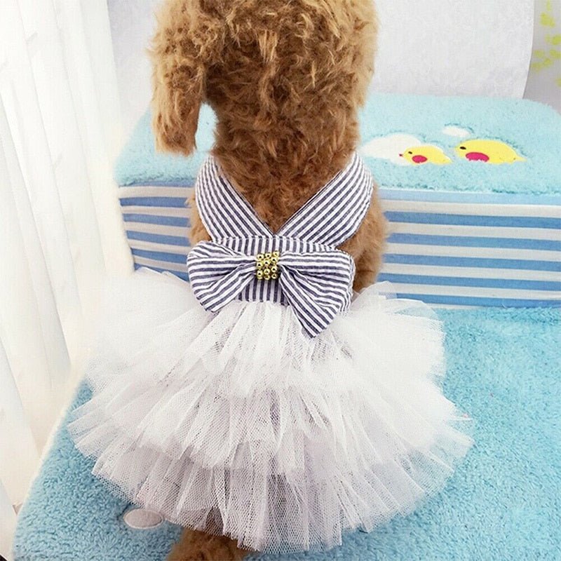 Puppy Pet Dogs Clothes Summer Dog Costume Sling Sweetly Princess Dress Teddy Party Birthday Decor Bow Knot Dress For Small Dog | Pampered Pets
