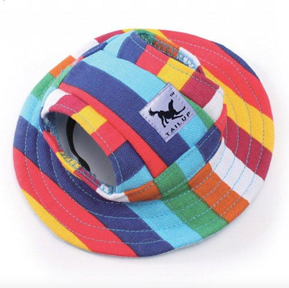 Pet Dog Cat Cap Breathable Summer Sunhat Cloth Mesh Canvas Hat For Small Medium Dogs Cats Caps Pet Products - Pampered Pets