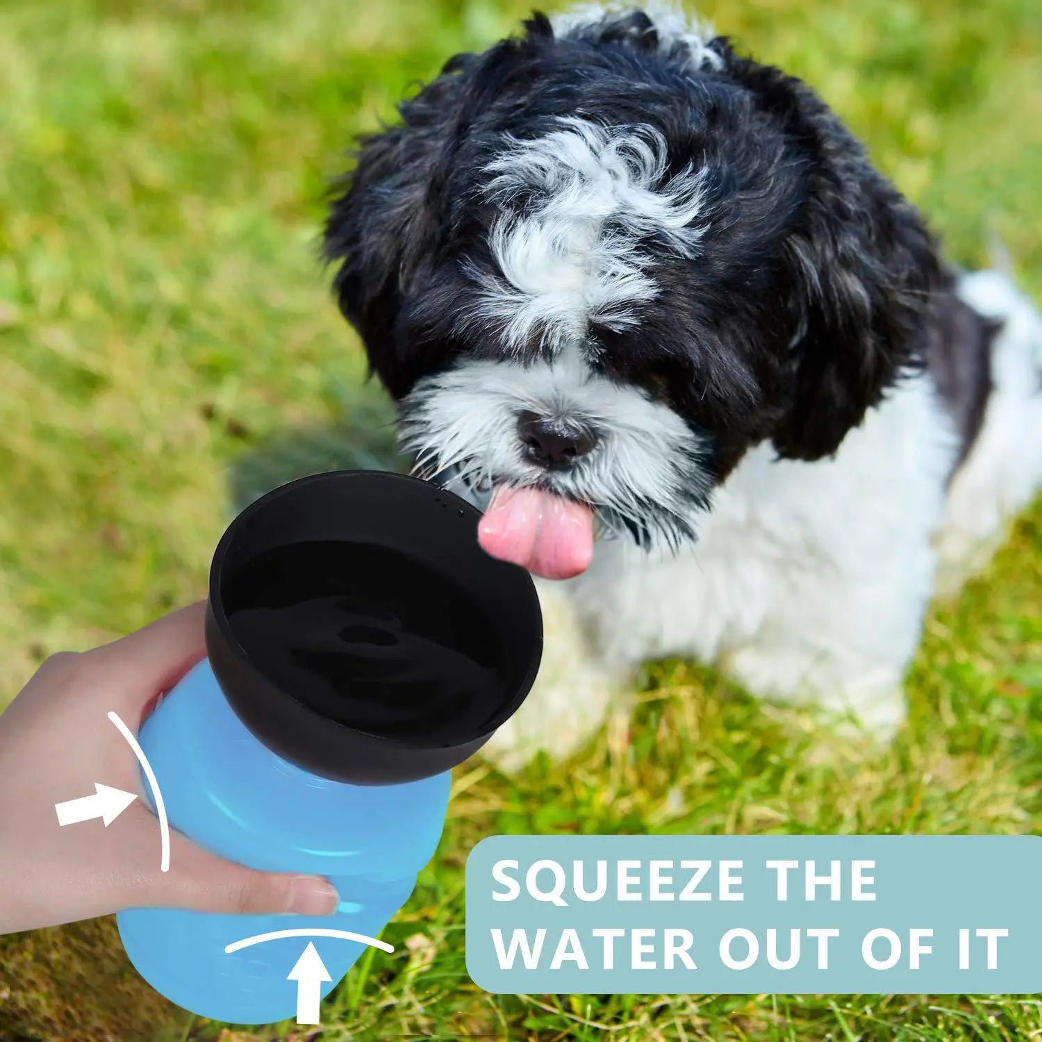 Portable Dog Water Bottle Foldable Pet Feeder Bowl Water Bottle Pets Outdoor Travel Drinking Dog Bowls Drink Bowl Dogs BPA Free - Pampered Pets