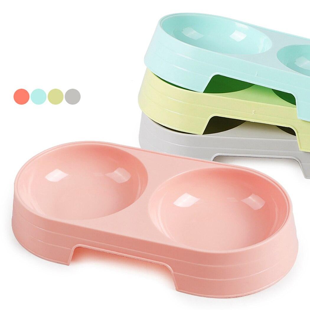 New Cat Dog Double Pet Bowls Feeding and Drinking Bowls Food Water Feeder for Dog Puppy Cats Pets Supplies Feeding Dishes - Pampered Pets