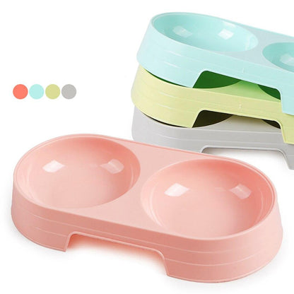 New Cat Dog Double Pet Bowls Feeding and Drinking Bowls Food Water Feeder for Dog Puppy Cats Pets Supplies Feeding Dishes - Pampered Pets