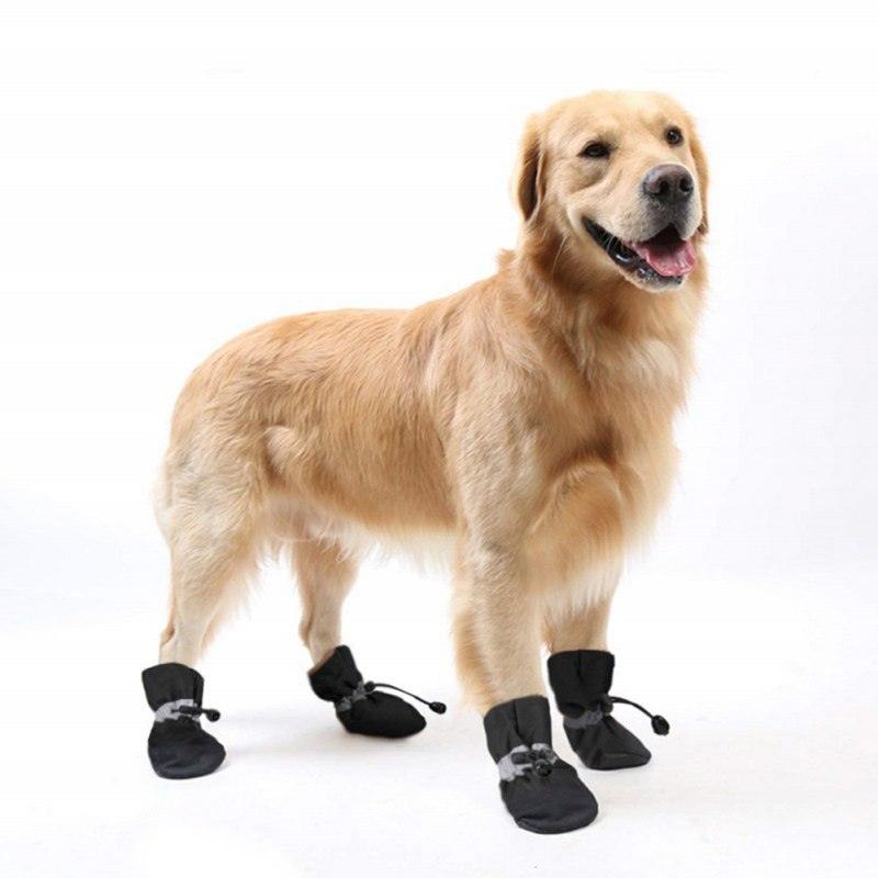 4pcs Antiskid Puppy Shoes Pet Protection Soft-soled Pet Dog Shoes Winter Waterproof Prewalkers Pet Supplies Dogs Paw Care - Pampered Pets