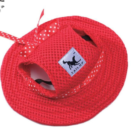 Pet Dog Cat Cap Breathable Summer Sunhat Cloth Mesh Canvas Hat For Small Medium Dogs Cats Caps Pet Products - Pampered Pets