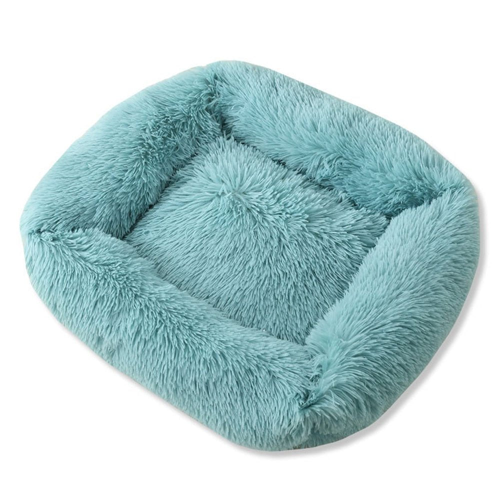 Square Dog Beds Long Plush Solid Color Pet Beds Cat Mat For Little Medium Large Pets Super Soft Winter Warm Sleeping Mats - Pampered Pets