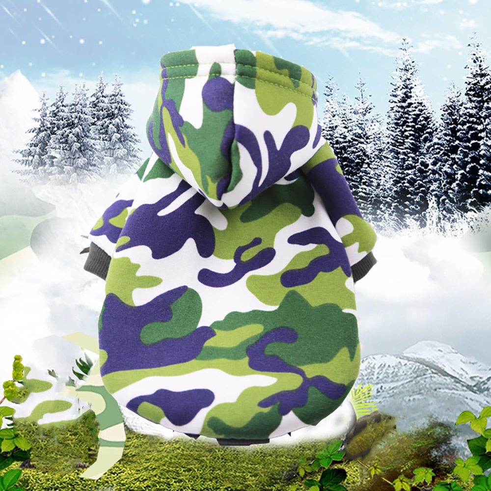 Winter Warm Thick Pet Dog Clothes Camouflage Colorful Hoodies for Small Medium Dogs Puppy Outfit Clothes Four legs Pets Supplier | Pampered Pets