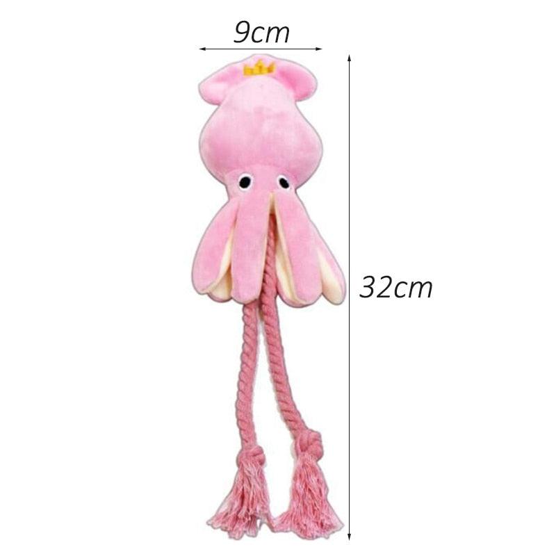 Plush Flamingo Pet Squeaky Toys for Small Dogs Clean Teeth Puppy Dog Chew Toy Squeak Pets Accessories Dog Supplies Octopus Chick - Pampered Pets