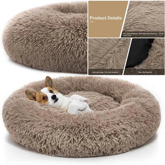 Pet Dog Bed Comfortable Donut Cuddler Round Dog Kennel Ultra Soft Washable Dog and Cat Cushion Bed Winter Warm Sofa hot sell | Pampered Pets