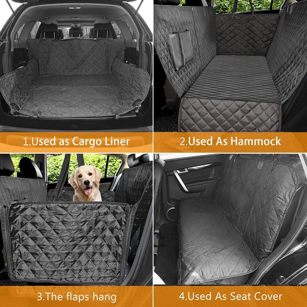 Dog Car Seat Cover Waterproof Dog Car Accessories Pet Dog Carrier Car Hammock Cushion Protector Travel Rear Back Seat Mat - Pampered Pets