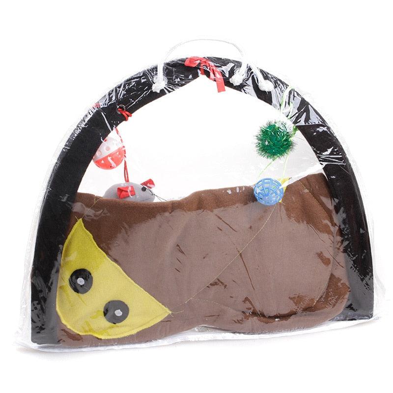 Cat Toys Portable Cat Tent Funny Pet Toys Mobile Activity Pets Play Bed Toys Cat Play Mat Blanket House Foldable Kitten Tents - Pampered Pets