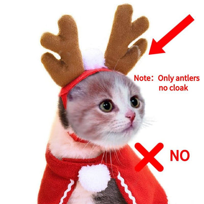 Christmas Hat Halloween Pet Costume For Cat Dog Puppy Costumes Scarf Gift New Year Santa Winter Cosplay Halloween Dog Cat Supply - Pampered Pets