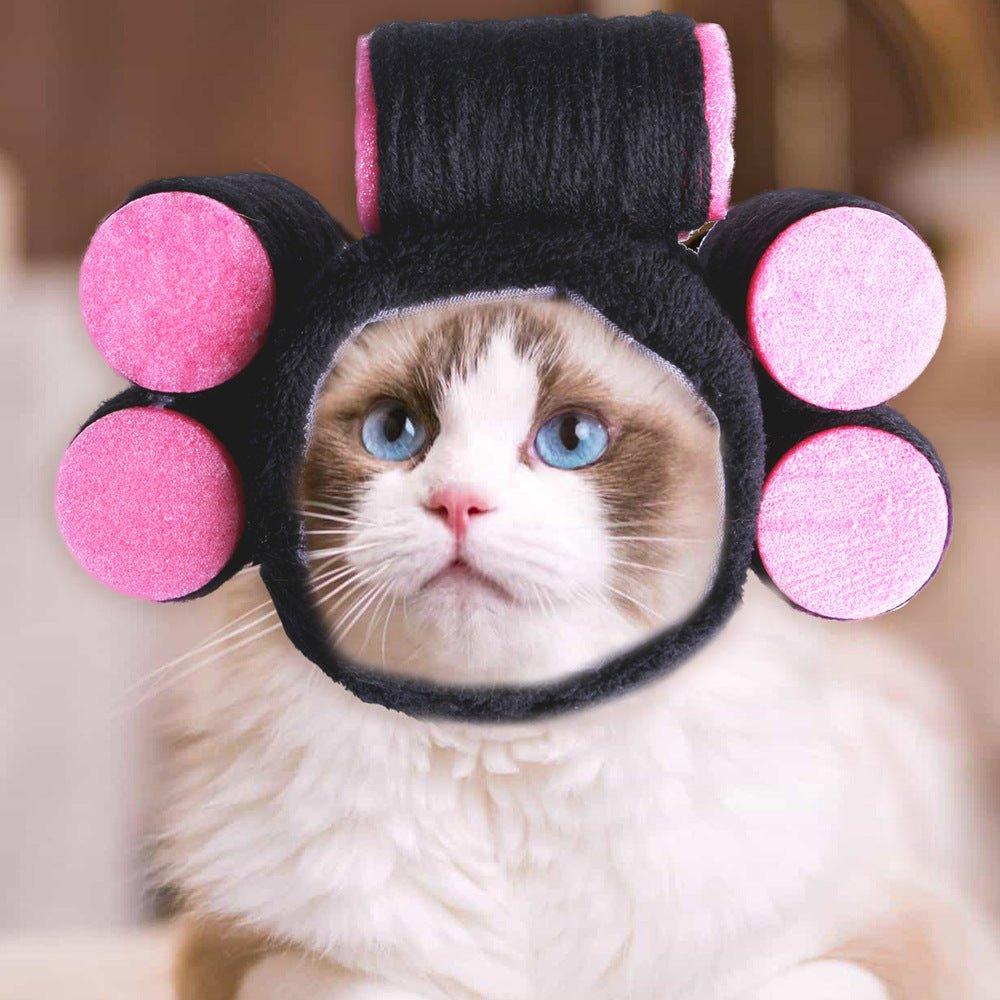 Curly Hair Pet Hat Cat Funny Dress Up - Pampered Pets