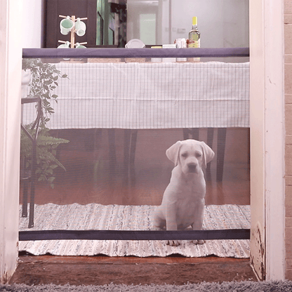 Pet Dog Isolation Network Dog Playpen Isolation Door For Home Indoor Anti-Escape Net Punch-Free Barrier Door Protective Grating
