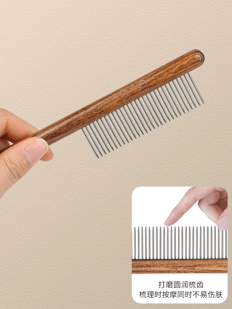 Pet Comb Comb Dogs and Cats Floating Hair Removal Hair Removal Comb Solid Wood Comb Pet Hair Removal Beauty Flea Removal Comb