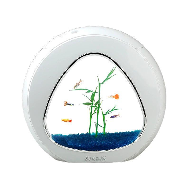 Fish Tank Aquarium Living Room Mini Small Desktop Creativity Ornamental Fish Globe Office Ecological Lazy Fish Tank - Pampered Pets