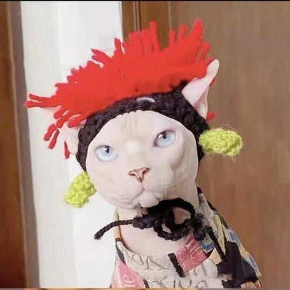 Punk Cat Hat Funny Rock Decoration - Pampered Pets