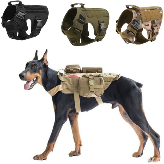 K9 Tactical Military Vest Pet German Shepherd Golden Retriever Tactical  Training Dog Harness and Leash Set For All Breeds Dogs