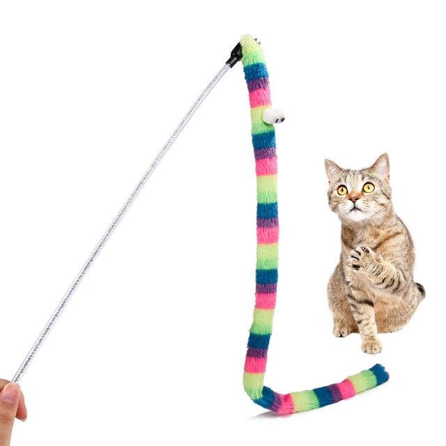 Cat Pets Toys Mouse Shape Balls Foldable Cat Kitten Play Tunnel Funny Cat Stick Mouse Supplies Simulation Fish Cat Accessories - Pampered Pets