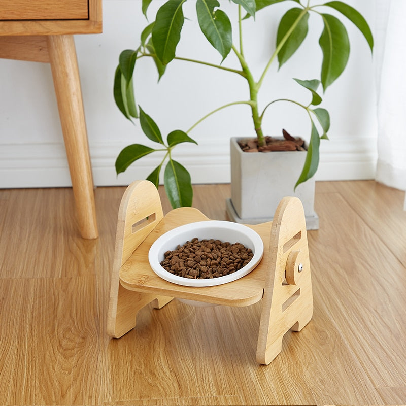 Elevated Stand Feeder Neck Care Cat Dog Pets Supplies Bowls - Pampered Pets