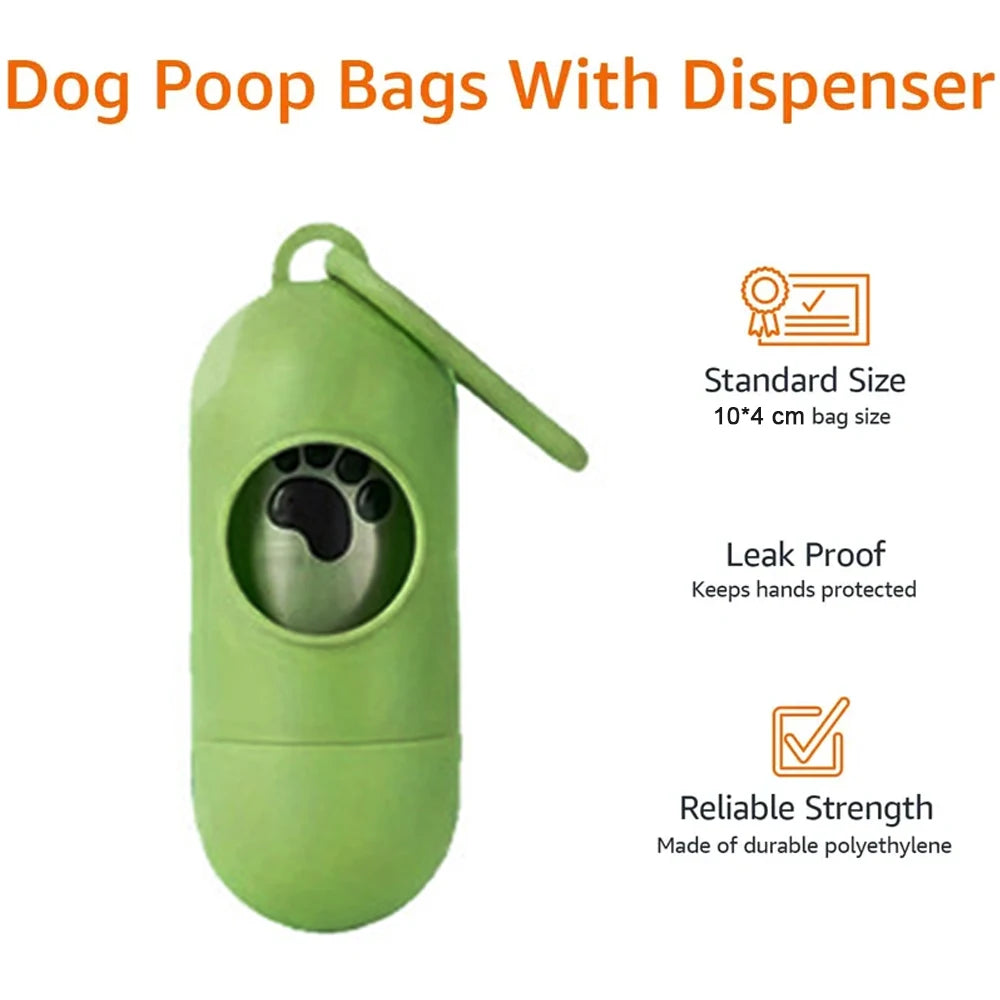 Biodegradable Dog Poop Bags Dog Large Cat Waste Bag Holder Doggie Outdoor Home Clean Bag Dispenser Pet Supplies 15 Bags / Roll
