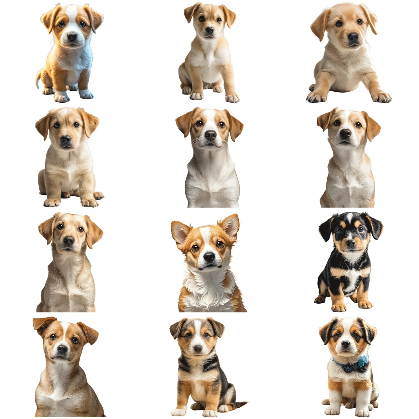 50pcs Puppy Illustrations Stickers Set | Cute Dogs for Laptops and Water Bottles 50pcs Cute Puppy Illustrations Stickers