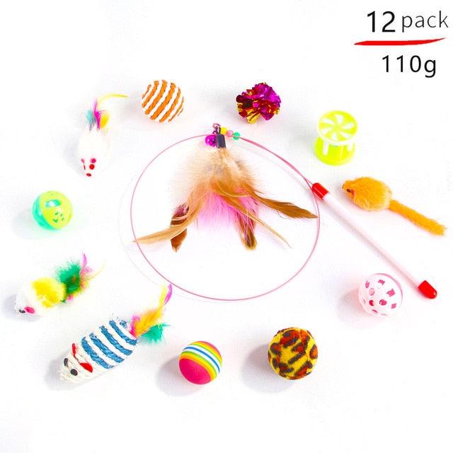 Cat Pets Toys Mouse Shape Balls Foldable Cat Kitten Play Tunnel Funny Cat Stick Mouse Supplies Simulation Fish Cat Accessories - Pampered Pets