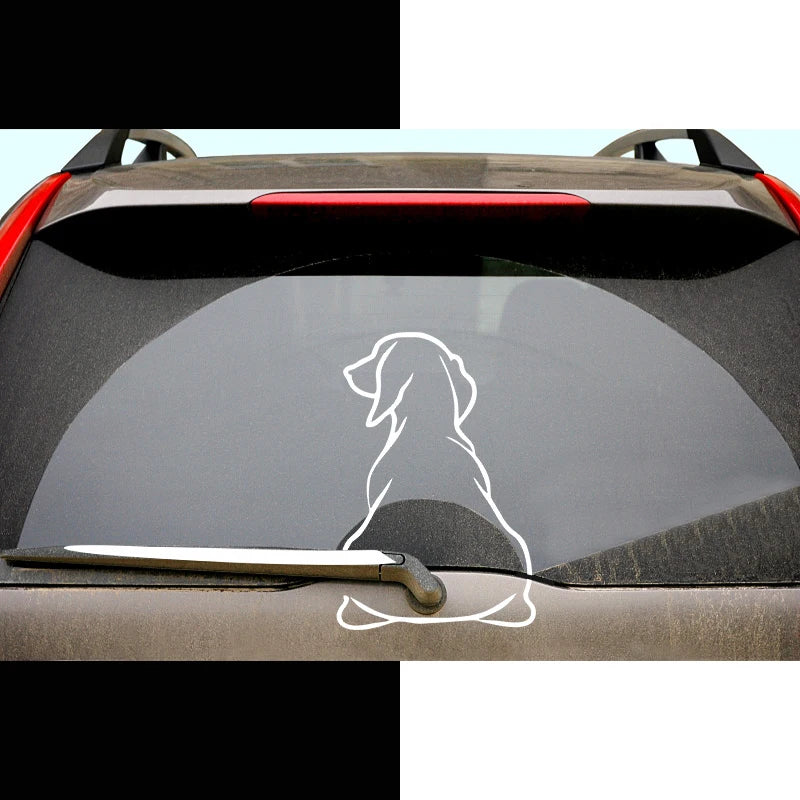 Funny Dog Moving Tail Car Sticker WindowWiper Decals Dog Sticker Car Rear StickerWiper Tail Decals Windshield Interesting