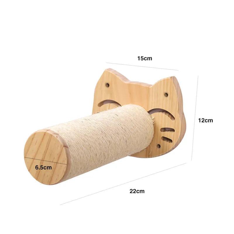 1pcWall-mounted Cat Hammock Bed Pet Furniture Kitten Wall Shelf Set Cat Perch Wooden Scratching Climbing Post Cat Tree House Toy - Pampered Pets