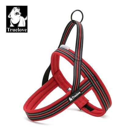 Truelove Soft Mesh Padded Nylon Dog Harness Vest 3M Reflective Security Dog Collar Easy Put On Pet Harness Pull-resistan 5 Color - Pampered Pets