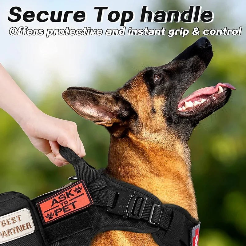 Tactical Dog Harness Military K9 Training Dog Harness for Large German Shepherd Dog Accessories for Walking Hiking Training