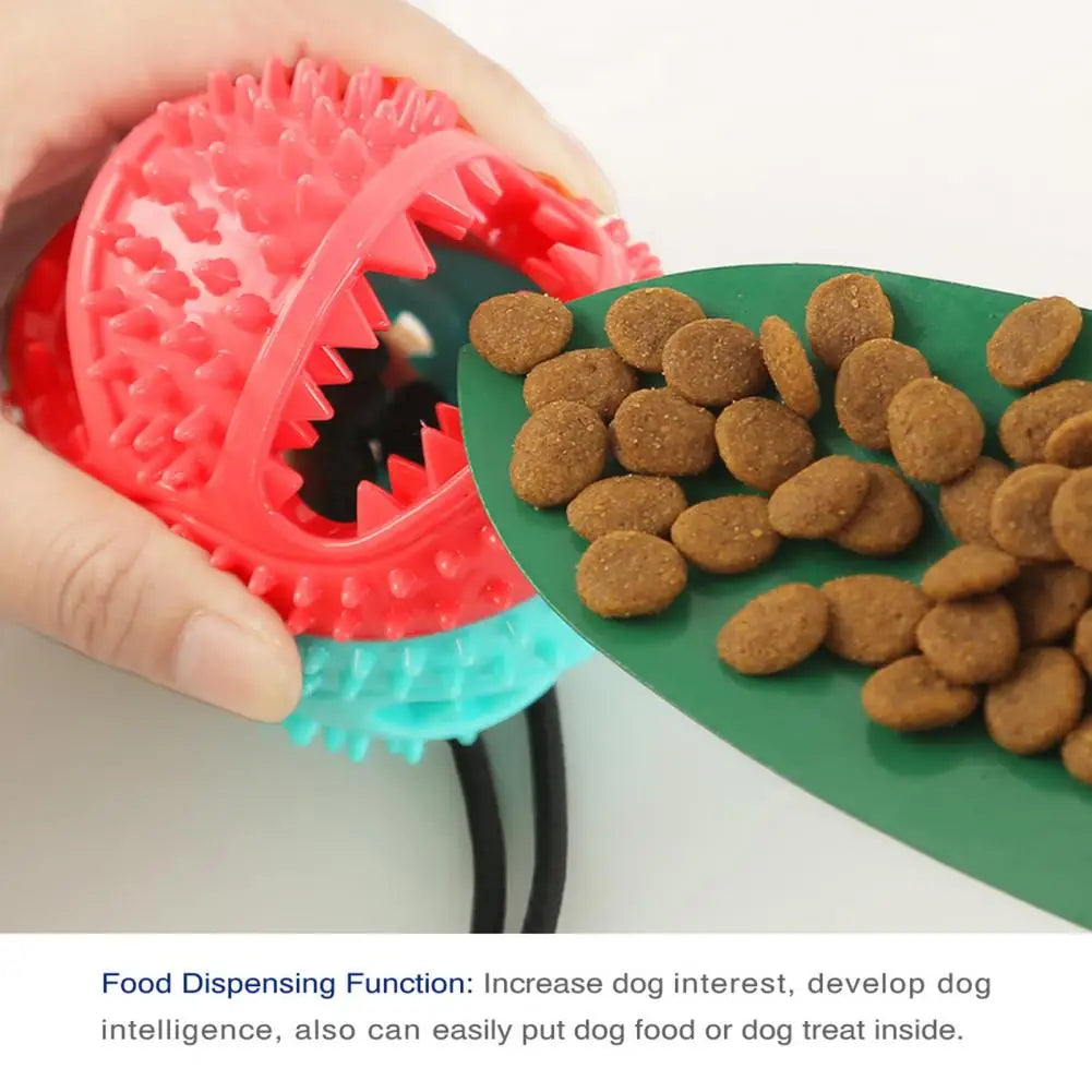 Dog Chew Toys，for Aggressive Chewers，Interactive Dog Suction Cup Toy，Teething Rope Toy，Dog Puzzle Treat Food Dispensing Ball Toy