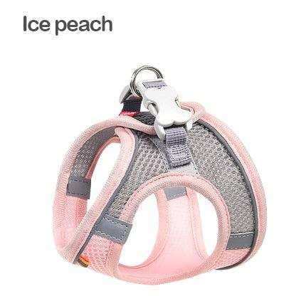 Kimpets Dog Harness Clothes Vest Chest Cat Collars Rope Small Dogs Reflective Breathable Adjustable Outdoor Walking Pet Supplies - Pampered Pets